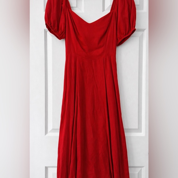 Reformation Mylah Red Cherry Midi Dress size 6 - Picture 2 of 7